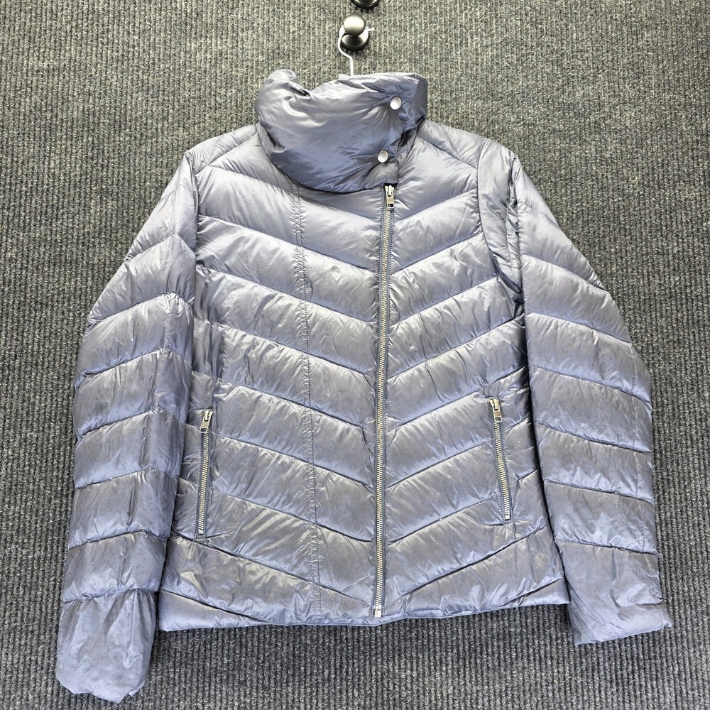 Patagonia Women's Prow Down Asymmetrical Moto Jacket Puffer Coat Size S Packable